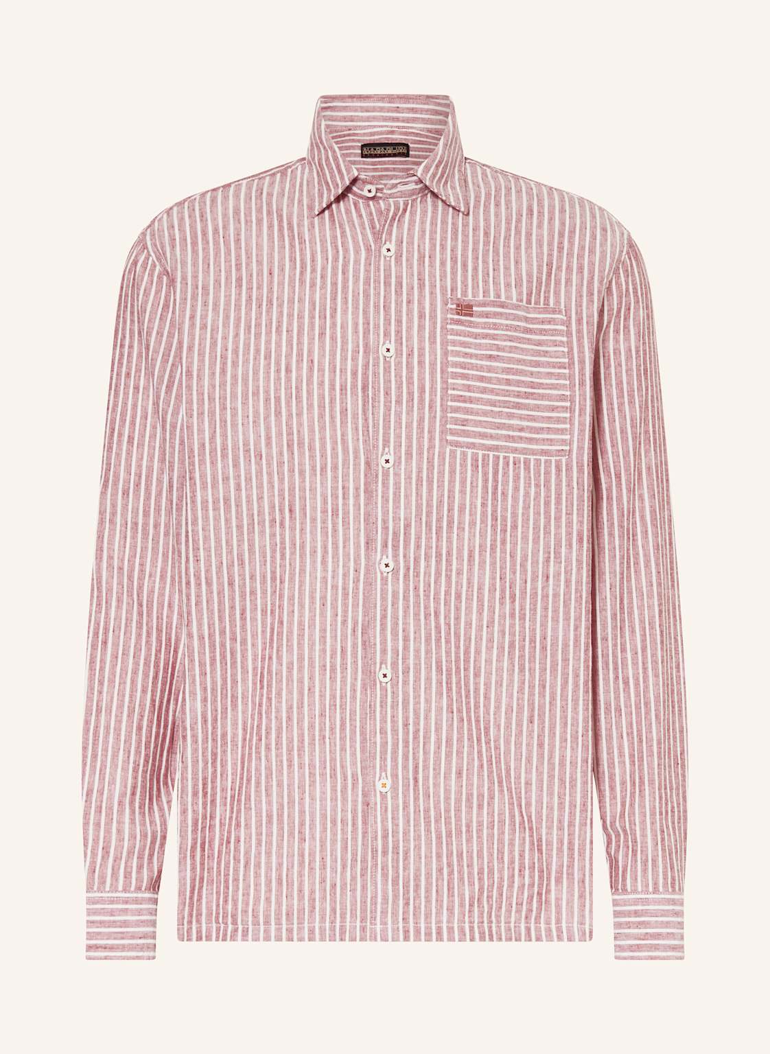 Napapijri Hemd Brolio Comfort Fit Mit Leinen rot Napapijri Hemd Brolio Comfort Fit Mit Leinen rot von Napapijri