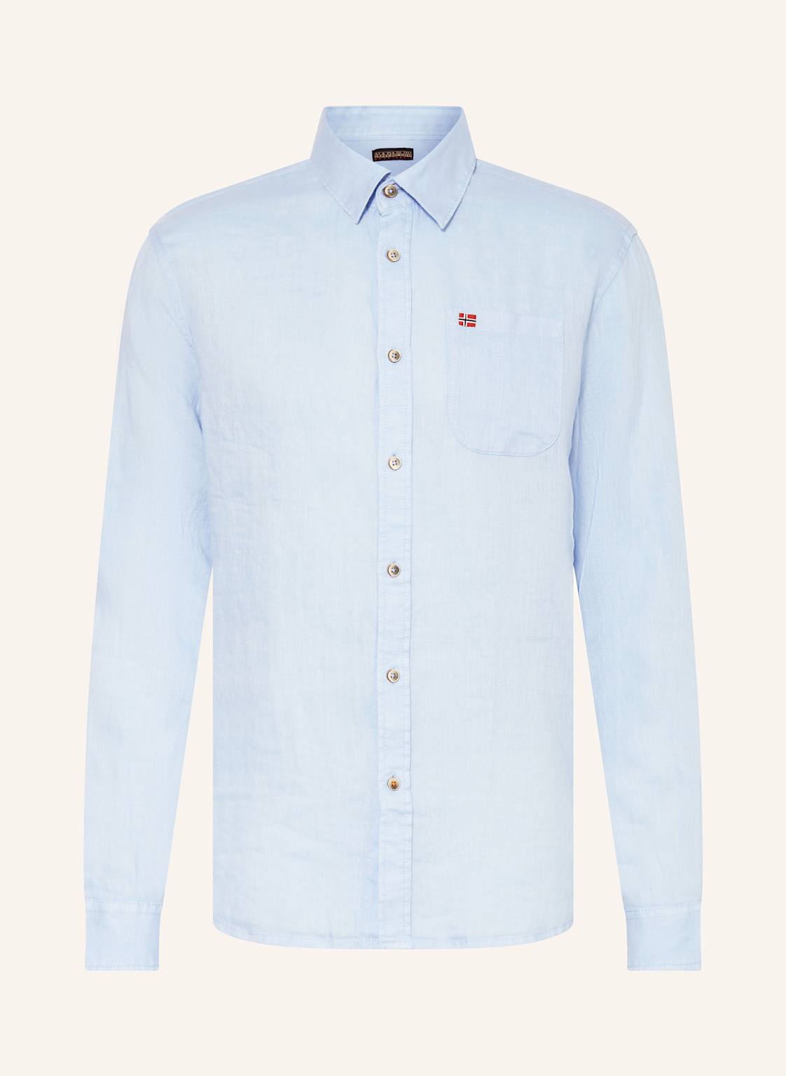 Napapijri Hemd G-Linen Regular Fit blau von Napapijri