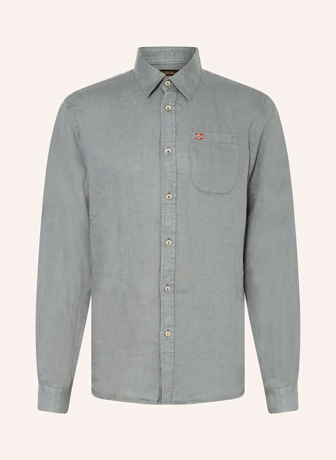 Napapijri Hemd G-Linen Regular Fit grau von Napapijri