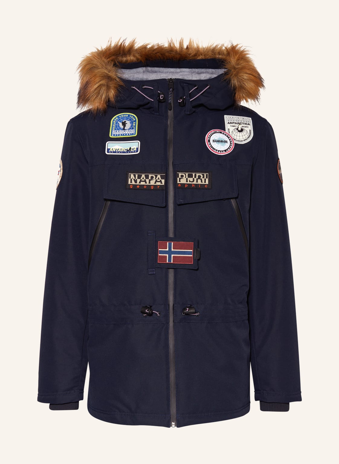 Napapijri Parka Skidoo Mit Kunstpelz blau von Napapijri