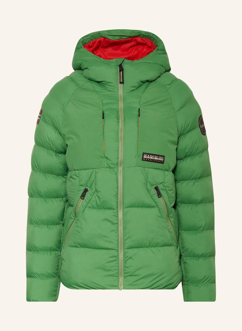 Napapijri Steppjacke A-Moesa Im Materialmix gruen von Napapijri