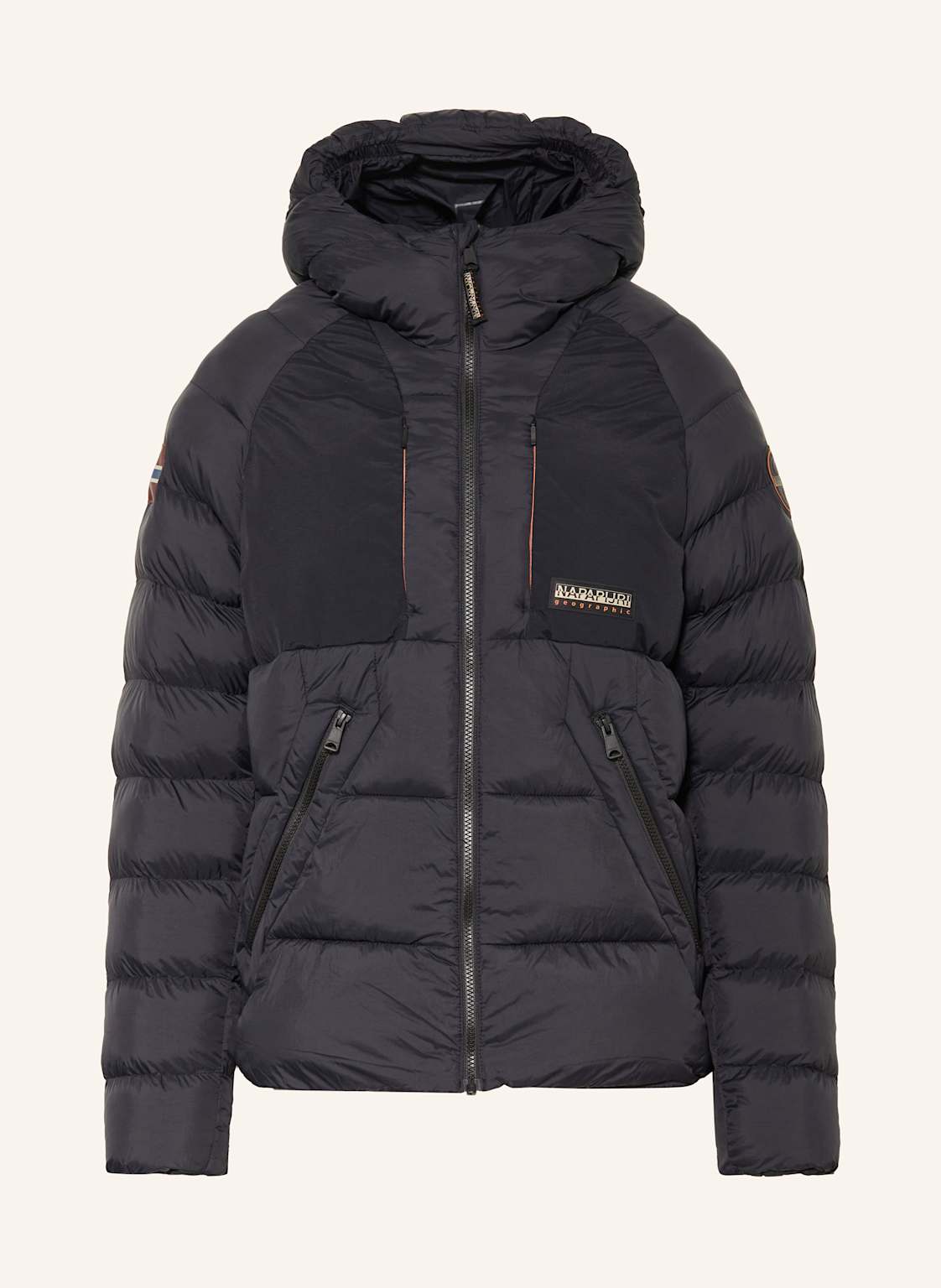 Napapijri Steppjacke A-Moesa Im Materialmix schwarz Napapijri Steppjacke A-Moesa Im Materialmix schwarz von Napapijri