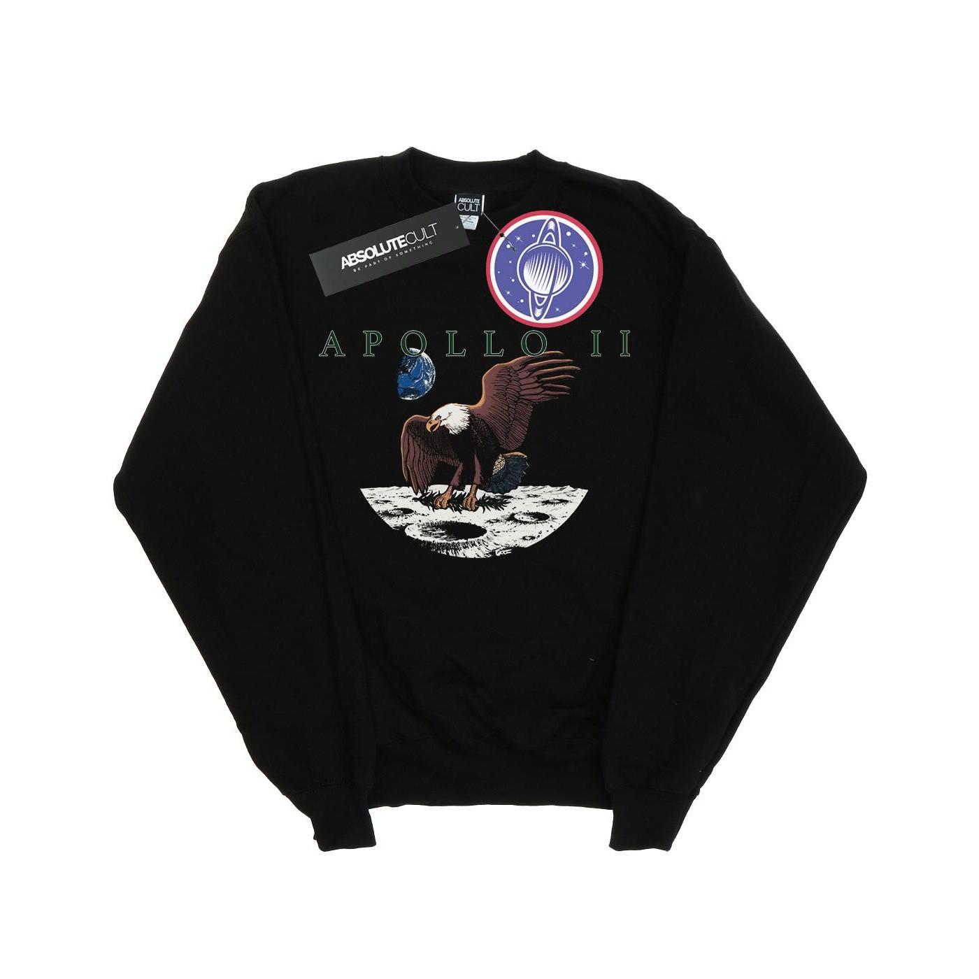 Apollo 11 Vintage Sweatshirt Mädchen Schwarz 116 von Nasa