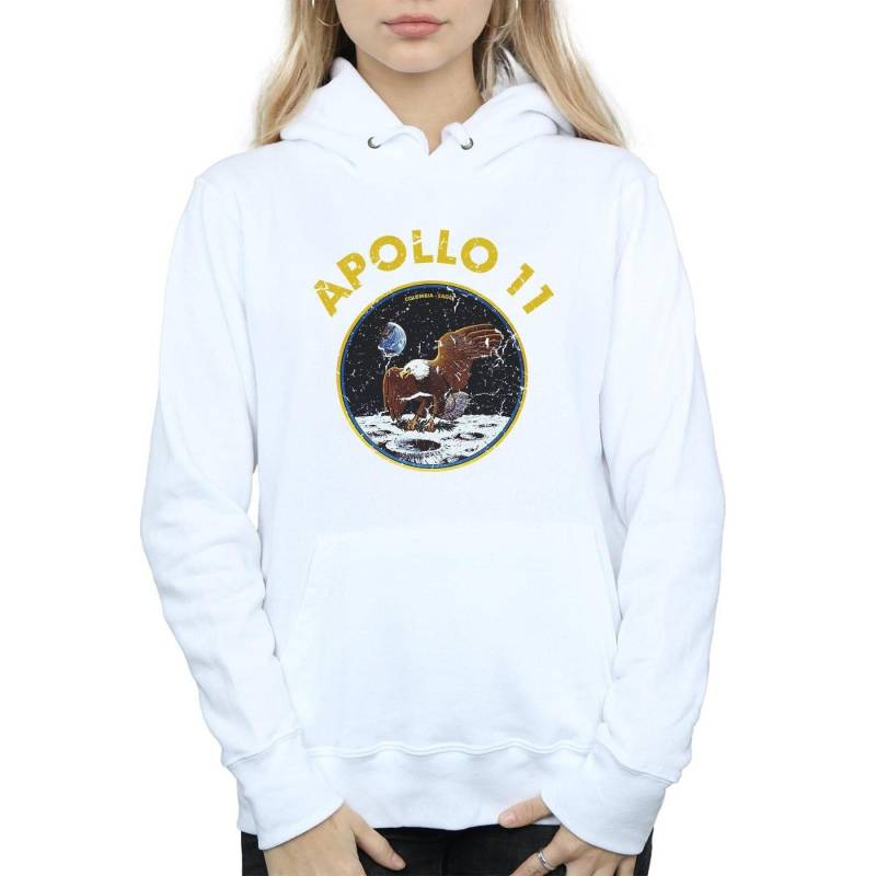 Classic Apollo 11 Kapuzenpullover Damen Weiss L von Nasa