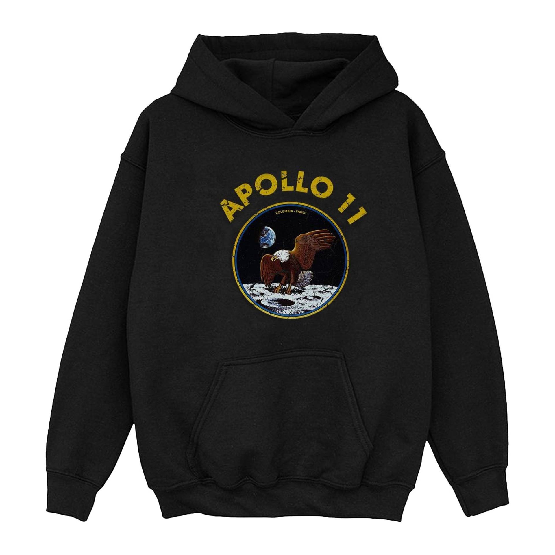 Classic Apollo 11 Kapuzenpullover Jungen Schwarz 128 von Nasa