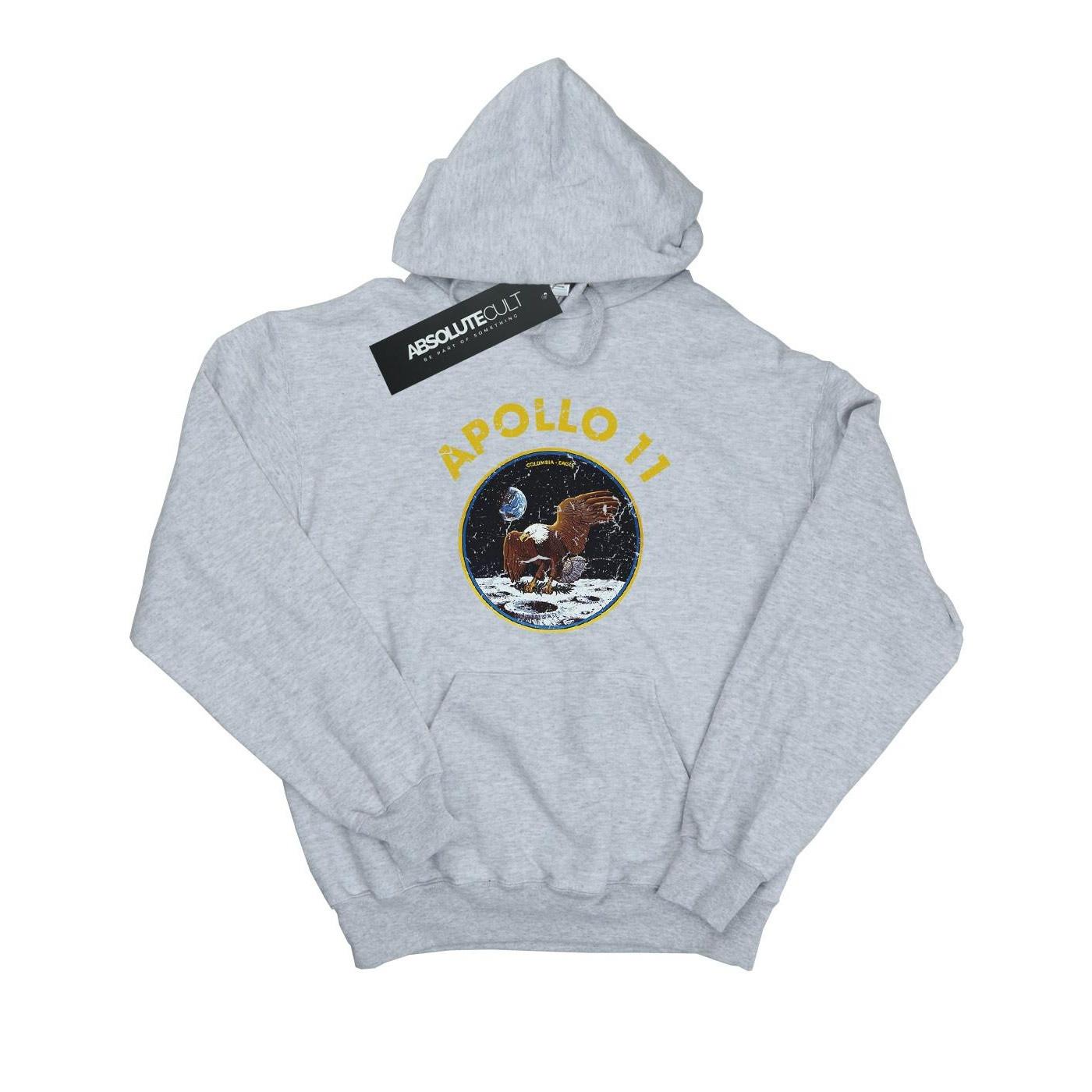 Classic Apollo 11 Kapuzenpullover Mädchen Grau 116 von Nasa