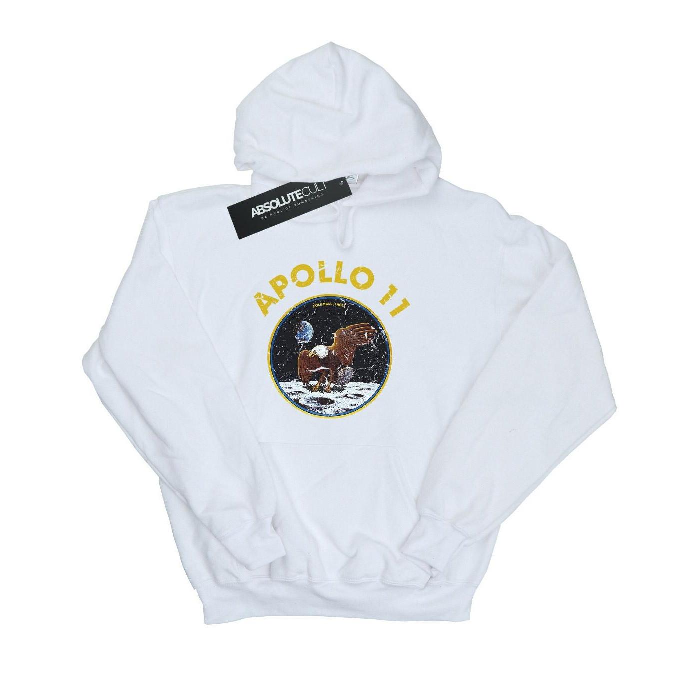 Classic Apollo 11 Kapuzenpullover Mädchen Weiss 116 von Nasa