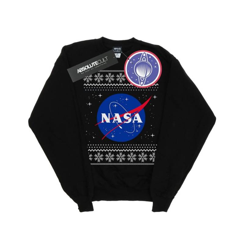 Classic Fair Isle Sweatshirt Damen Schwarz M von Nasa