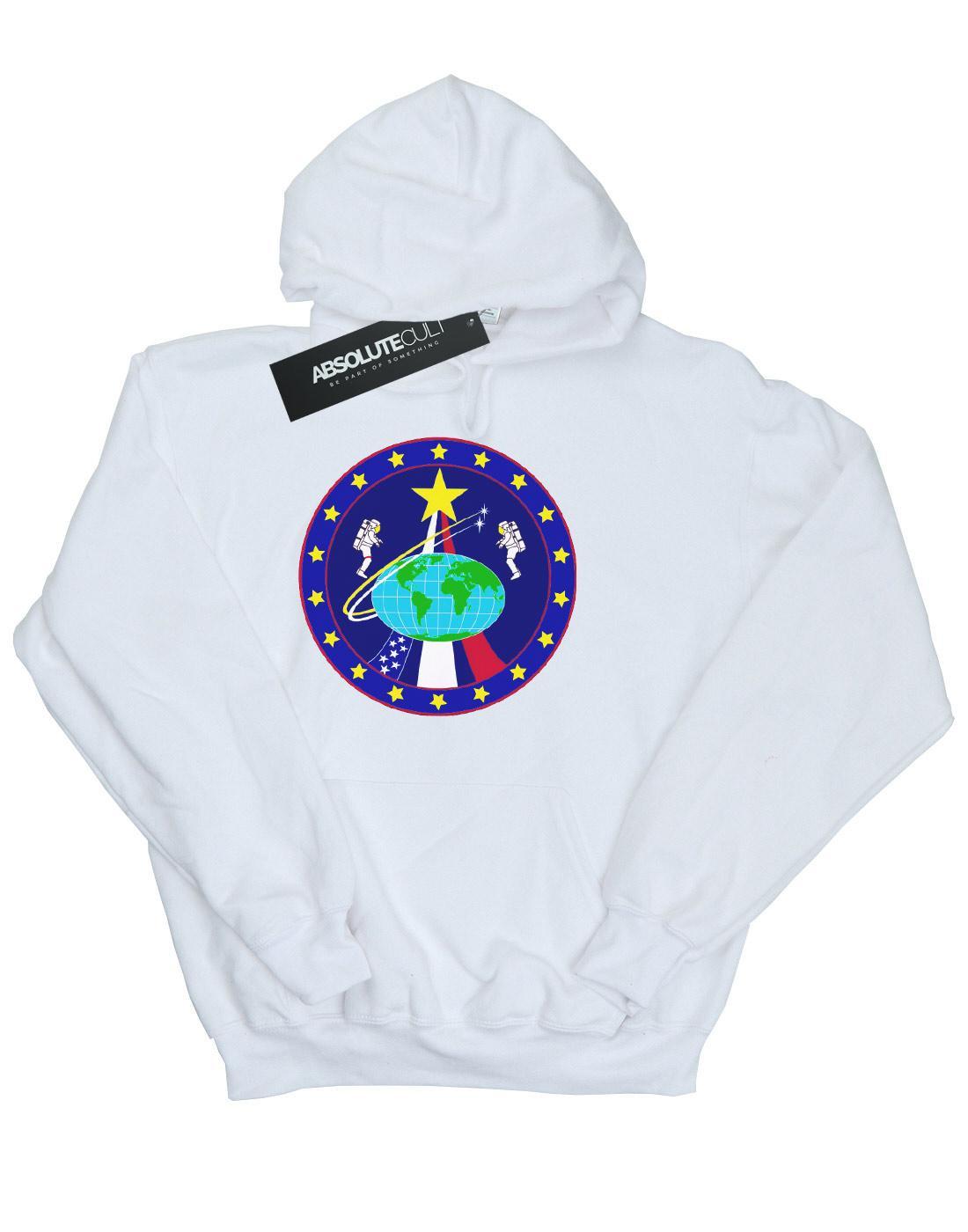 Classic Globe Astronauts Kapuzenpullover Damen Weiss L von Nasa