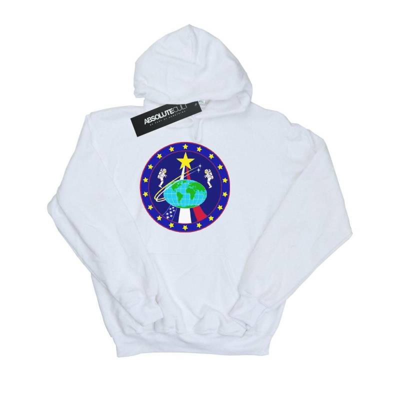 Classic Globe Astronauts Kapuzenpullover Damen Weiss M von Nasa