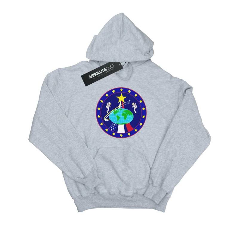 Classic Globe Astronauts Kapuzenpullover Mädchen Grau 128 von Nasa