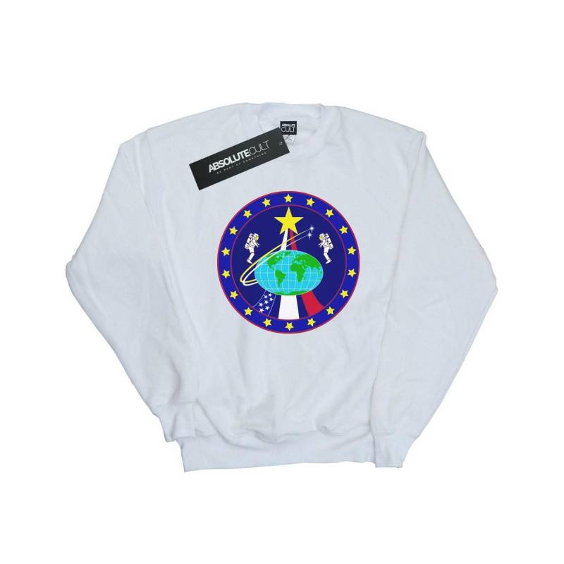 Classic Globe Astronauts Sweatshirt Damen Weiss L von Nasa