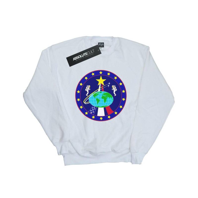 Classic Globe Astronauts Sweatshirt Herren Weiss M von Nasa