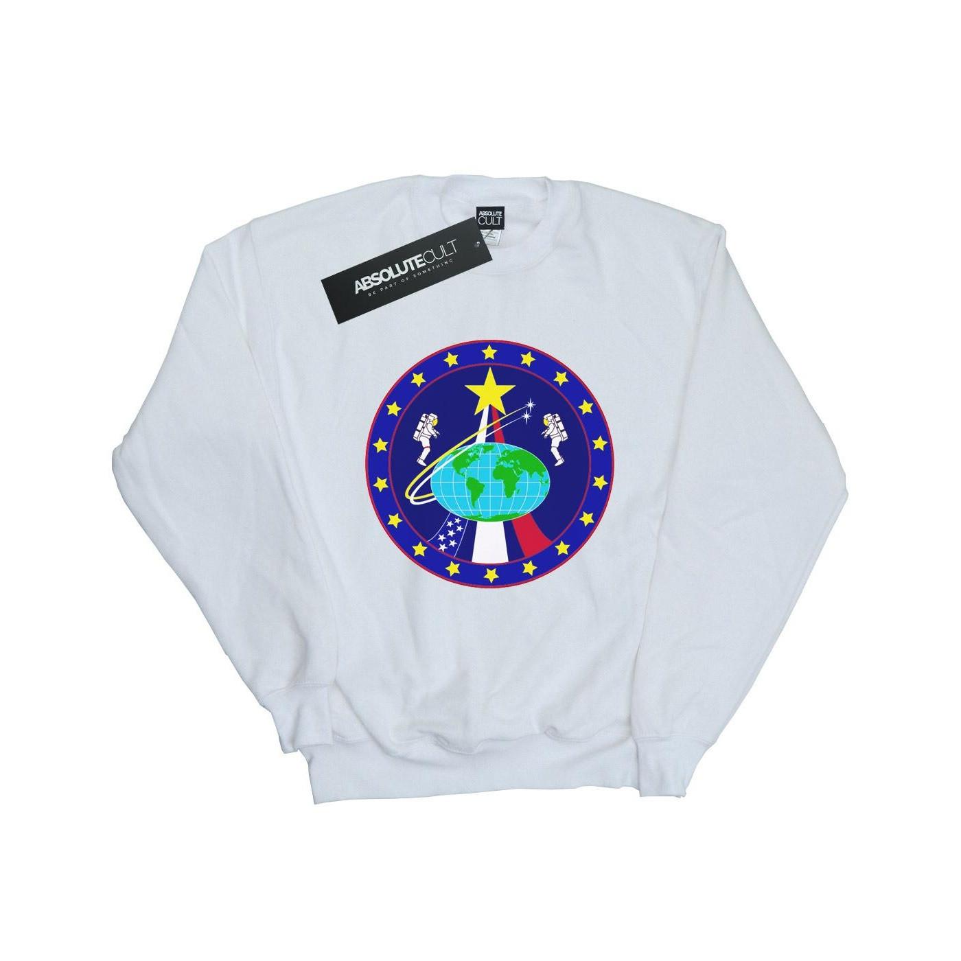 Classic Globe Astronauts Sweatshirt Herren Weiss XL von Nasa