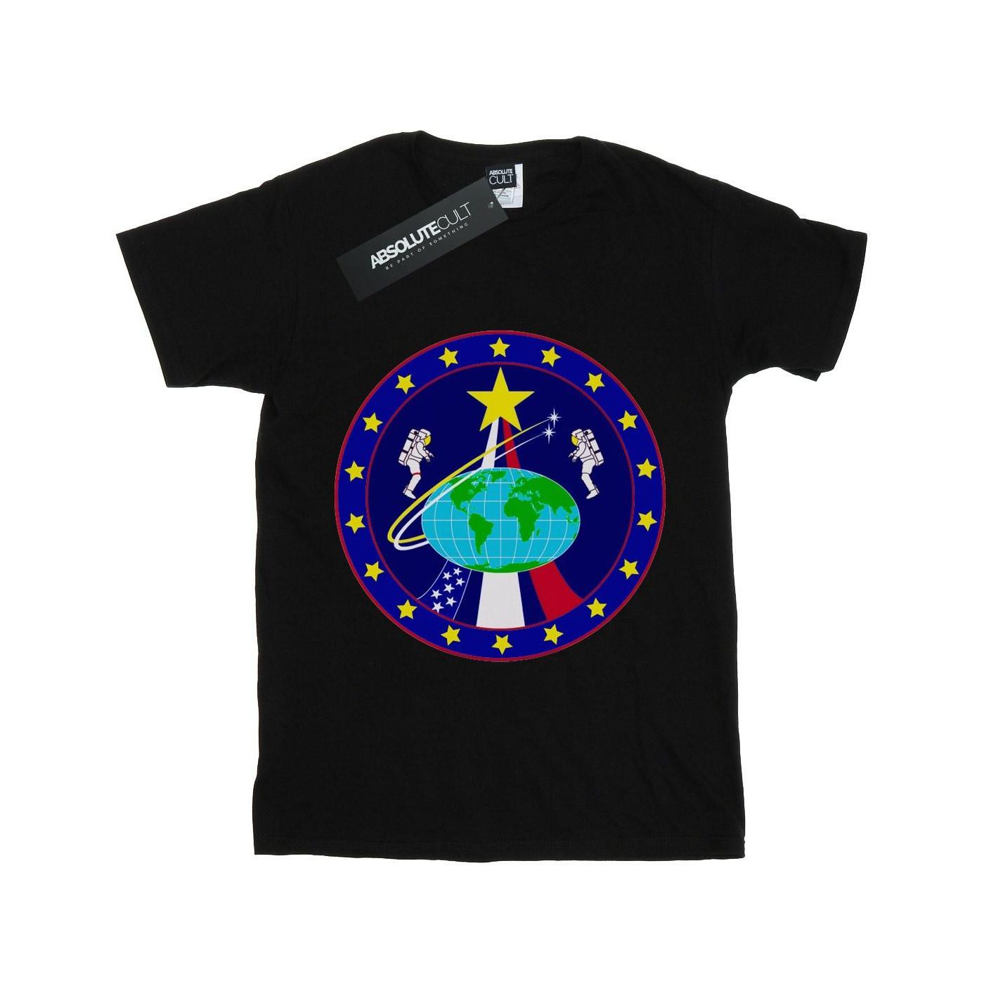 Classic Globe Astronauts Tshirt Mädchen Schwarz 116 von Nasa