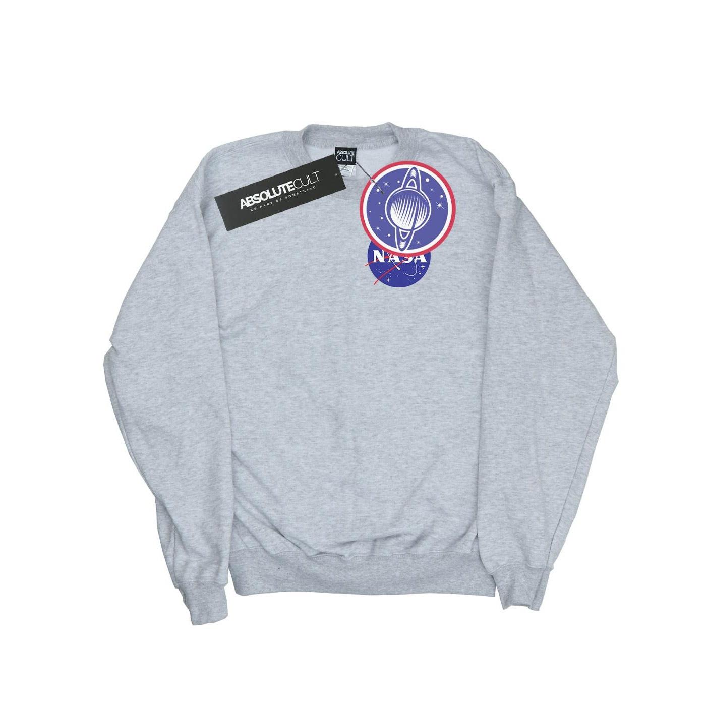 Classic Insignia Chest Logo Sweatshirt Mädchen Grau 128 von Nasa