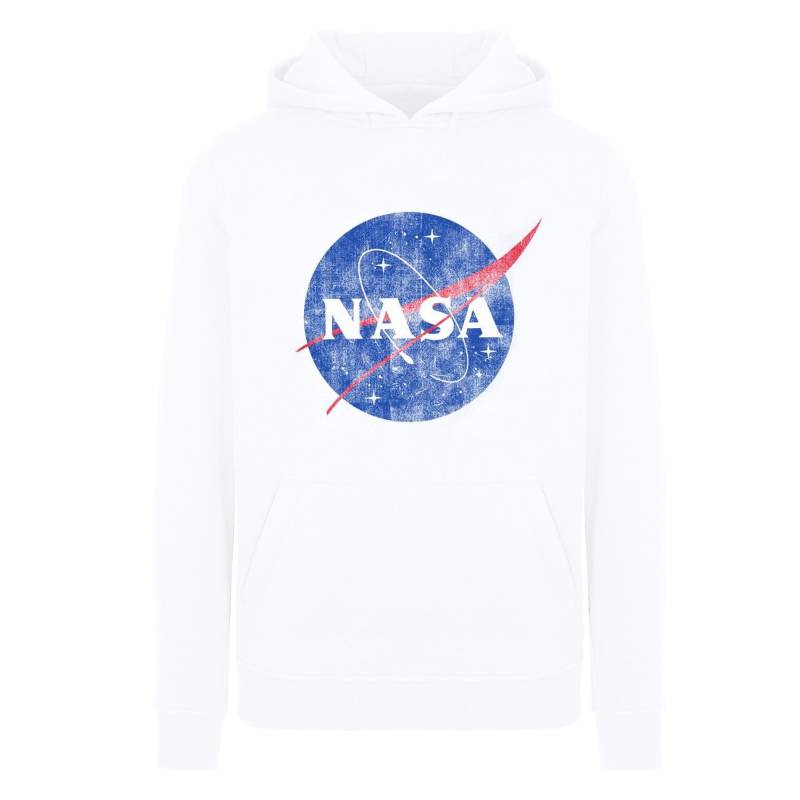 Classic Insignia Logo Distressed Kapuzenpullover Jungen Weiss 128 von Nasa