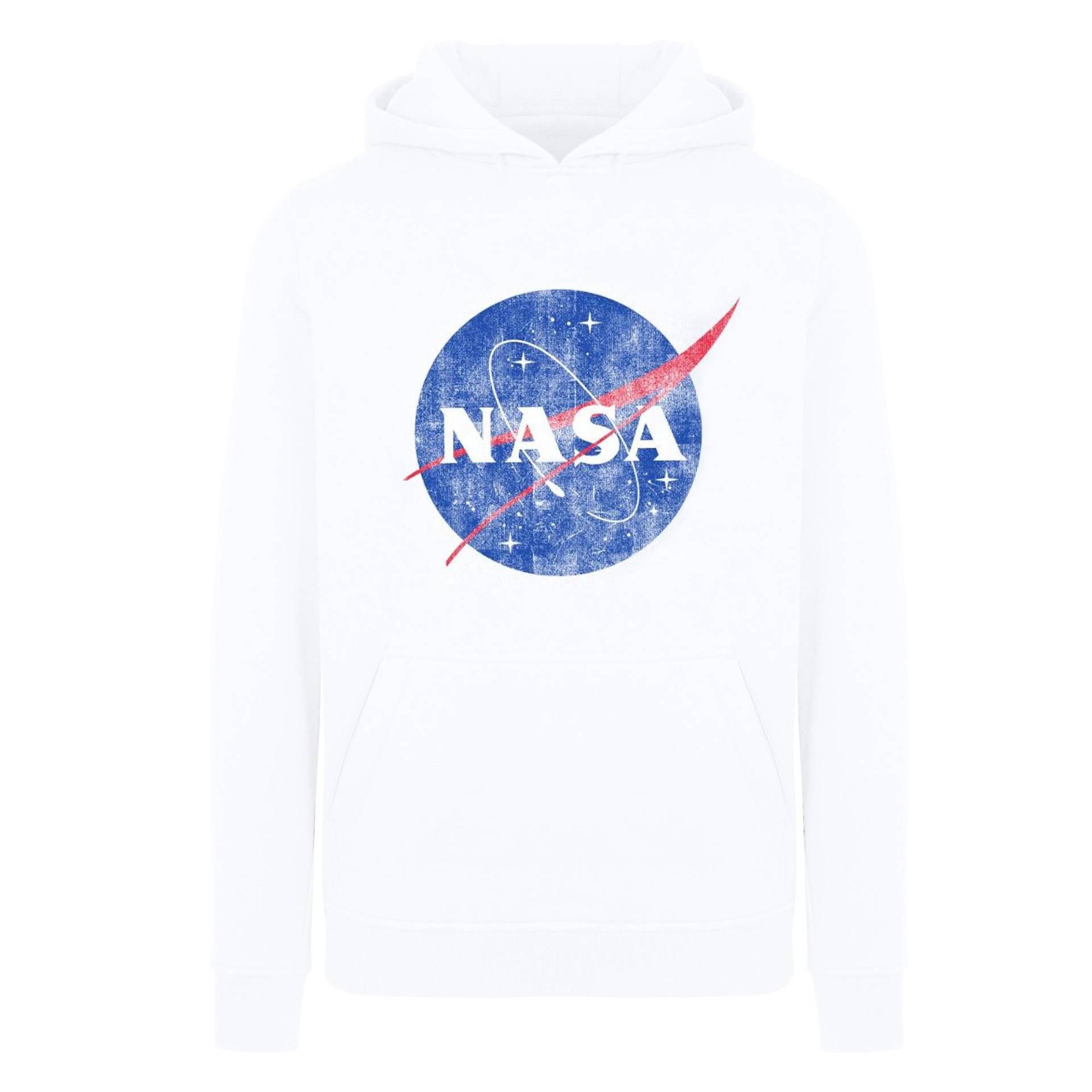 Classic Insignia Logo Distressed Kapuzenpullover Jungen Weiss 152-158 von Nasa