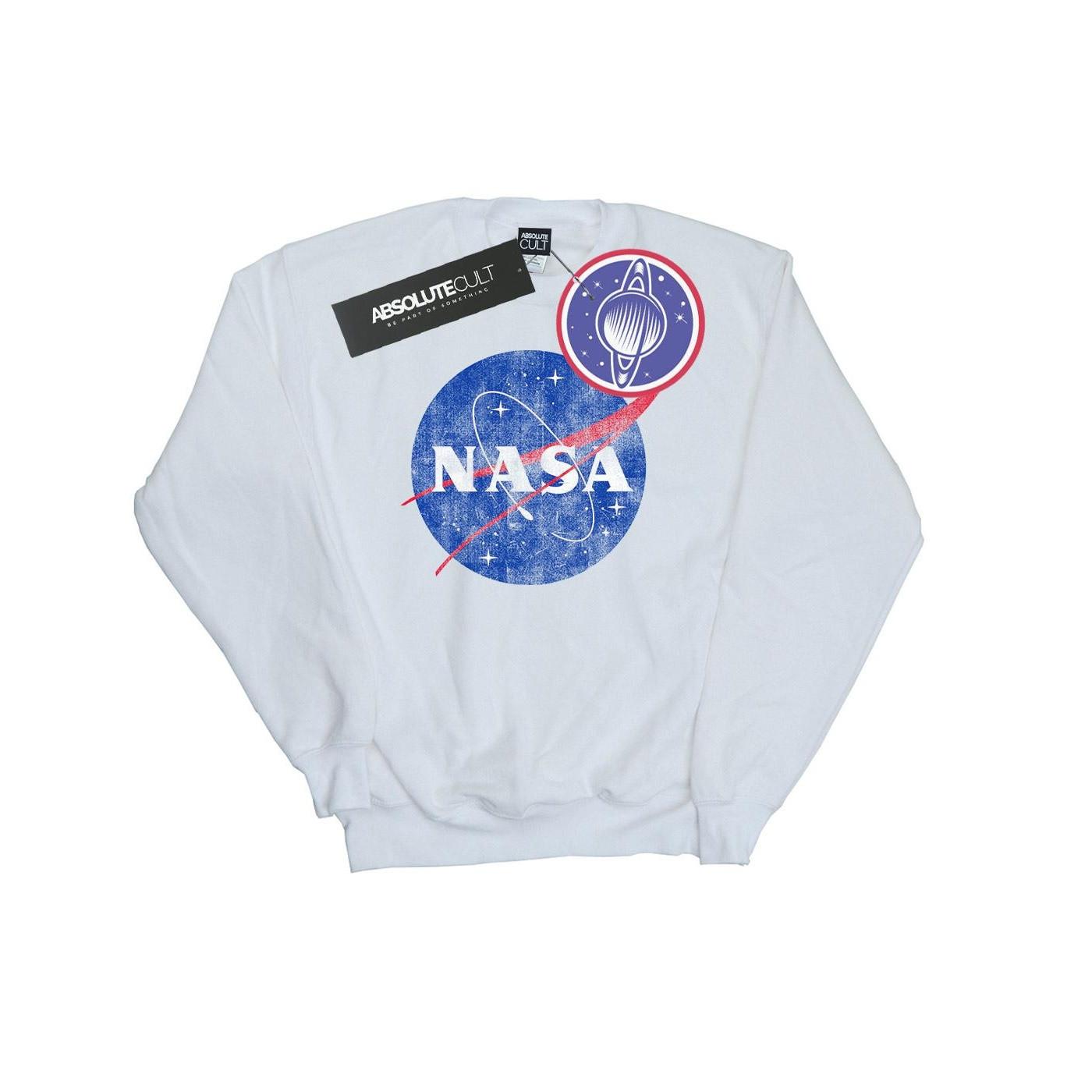 Nasa - Sweatshirt, 140/146, Weiss von Nasa