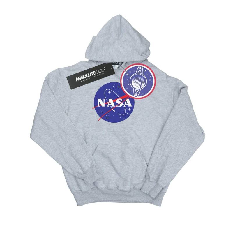 Classic Insignia Logo Kapuzenpullover Mädchen Grau 116 von Nasa