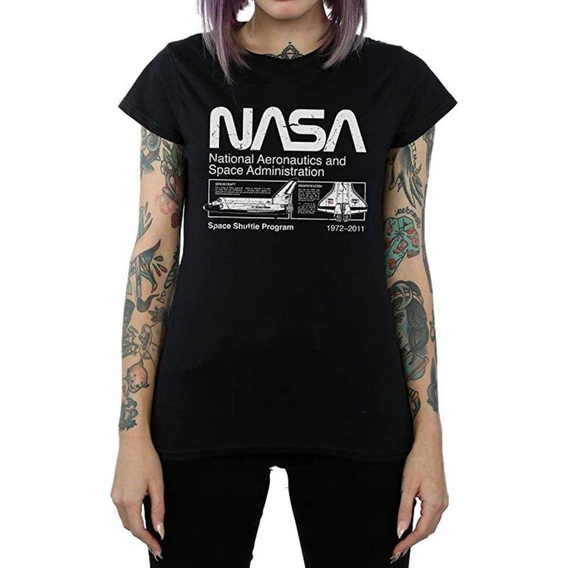 Classic Space Shuttle Tshirt Damen Schwarz L von Nasa