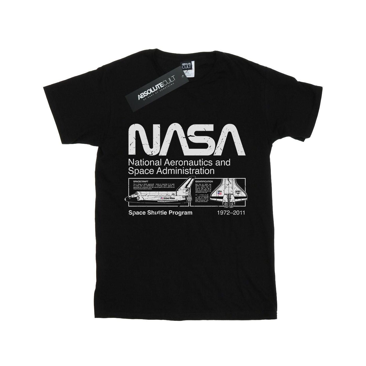 Classic Space Shuttle Tshirt Jungen Schwarz 128 von Nasa