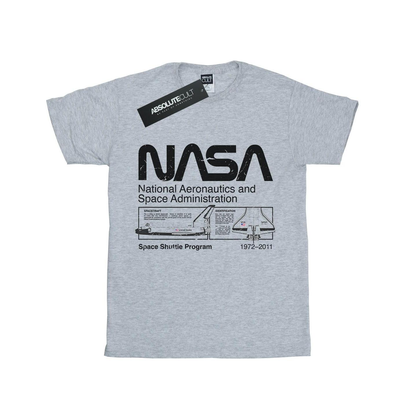 Classic Space Shuttle Tshirt Mädchen Grau 140/146 von Nasa