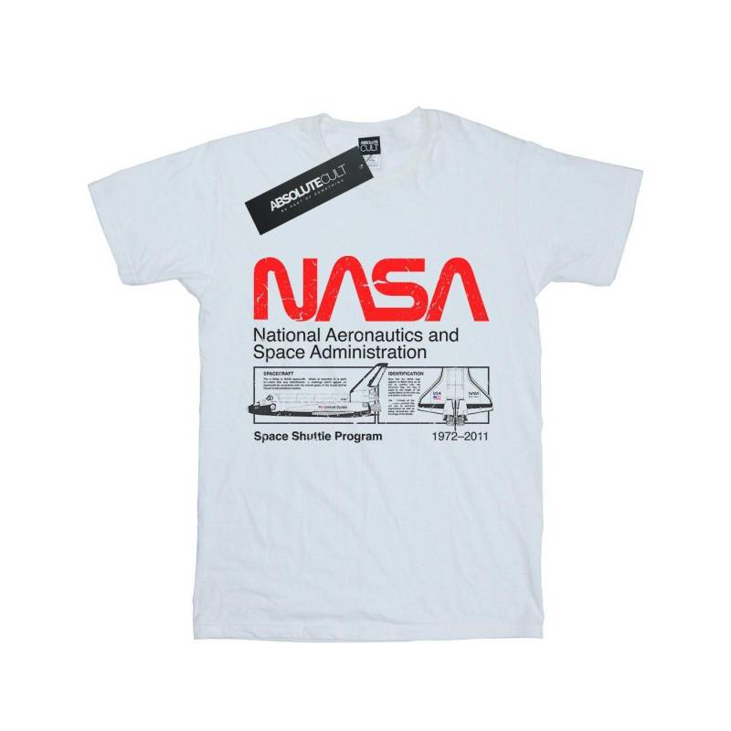 Classic Space Shuttle Tshirt Mädchen Weiss 116 von Nasa