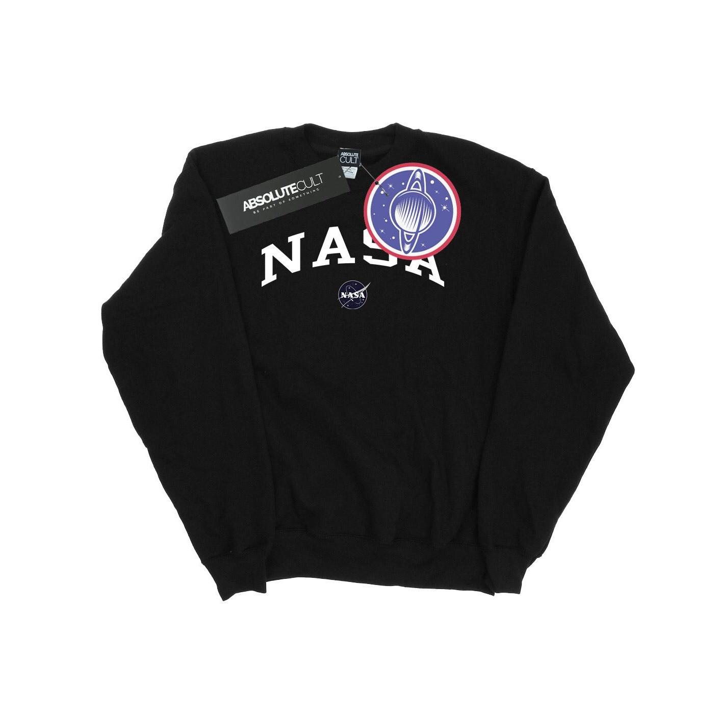 Collegiate Logo Sweatshirt Damen Schwarz XL von Nasa