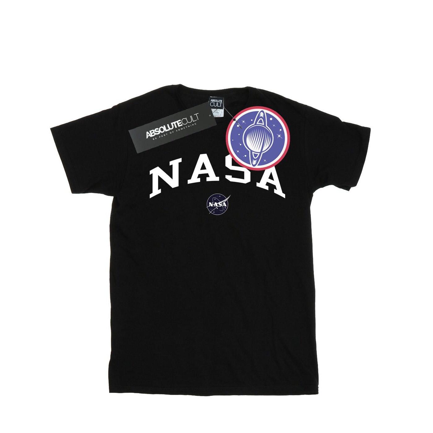 Collegiate Logo Tshirt Damen Schwarz 3XL von Nasa