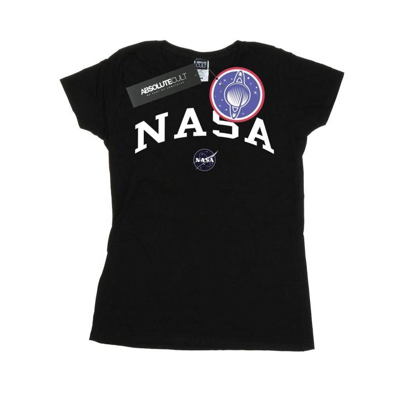 Collegiate Logo Tshirt Damen Schwarz L von Nasa