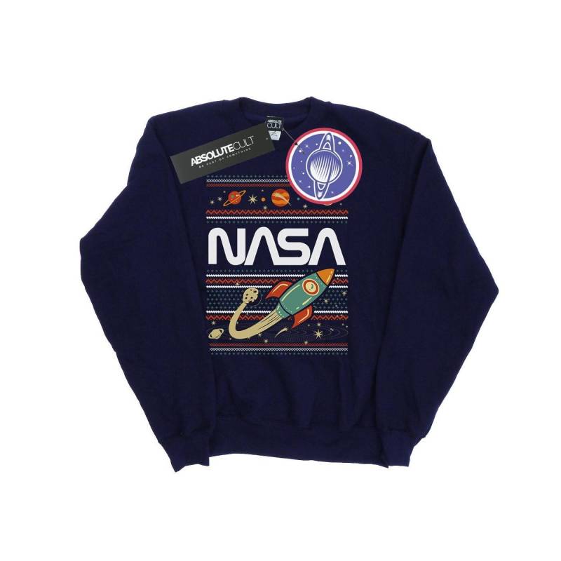 Fair Isle Sweatshirt Herren Marine 5XL von Nasa