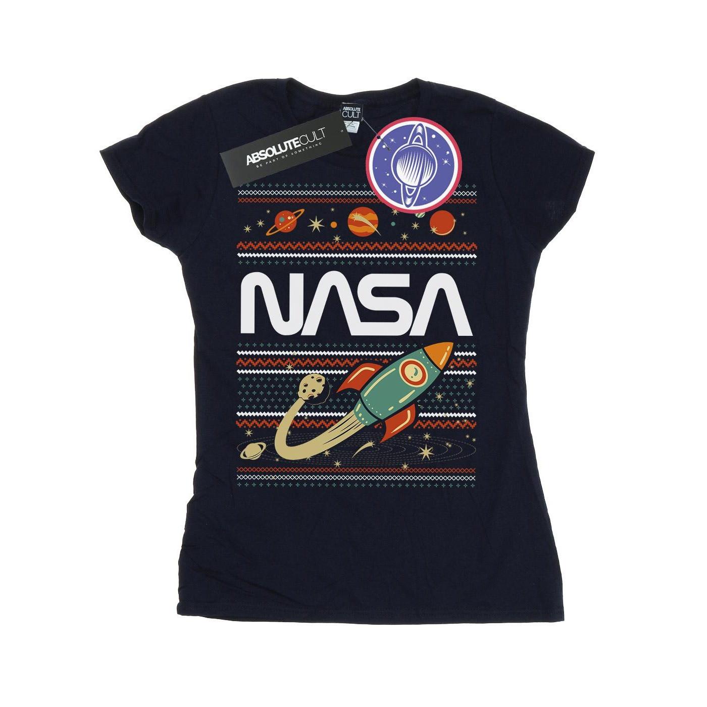 Fair Isle Tshirt Damen Marine M von Nasa