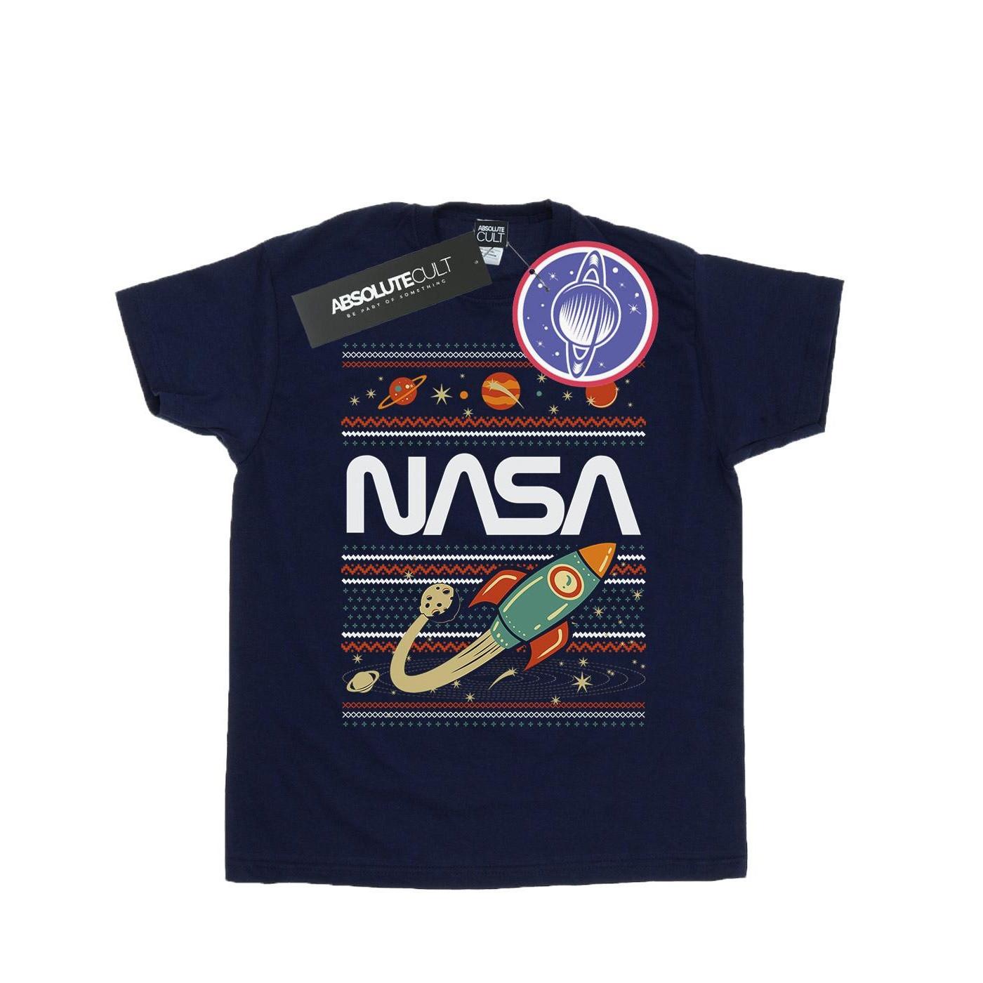 Fair Isle Tshirt Jungen Marine 116 von Nasa