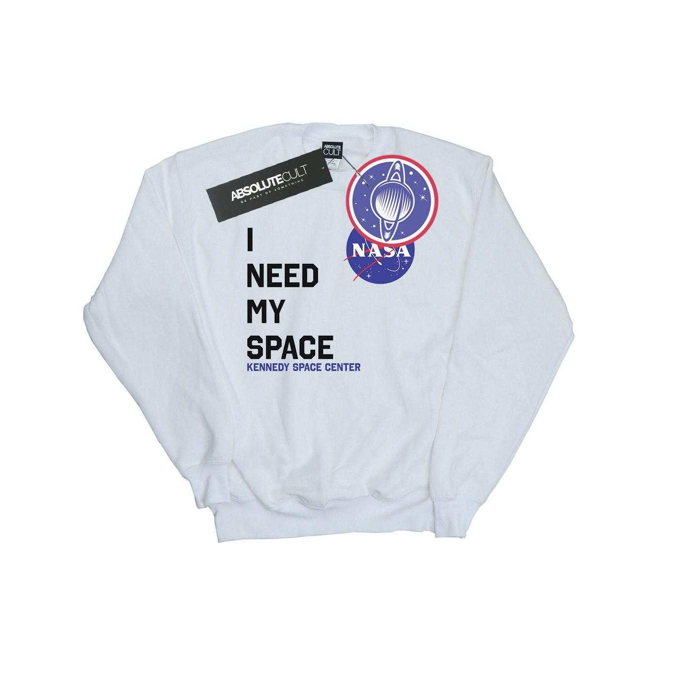 I Need My Space Sweatshirt Herren Weiss XL von Nasa