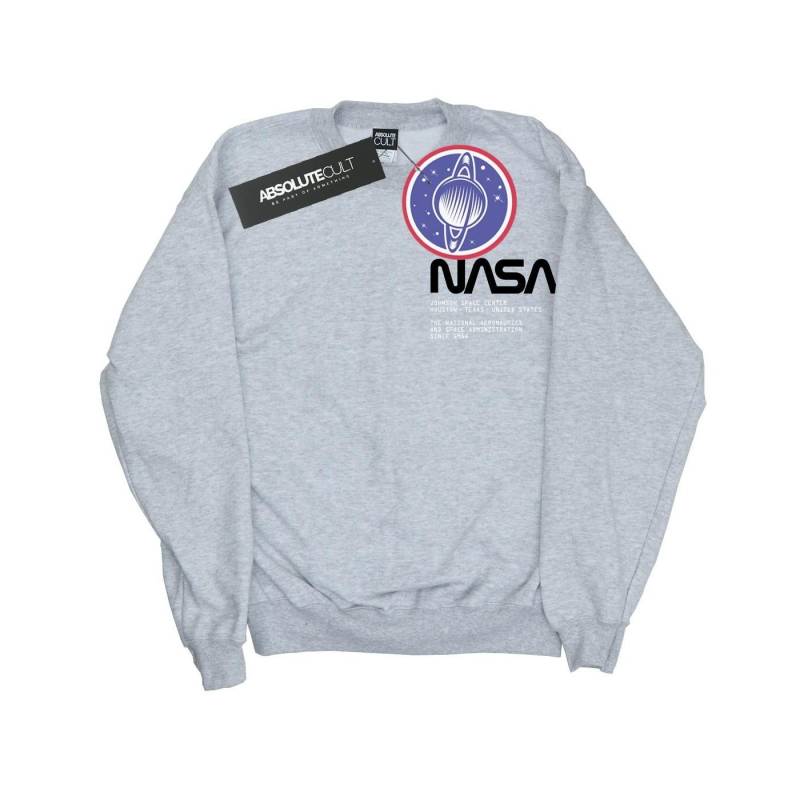 Johnson Worm Pocket Print Sweatshirt Damen Grau L von Nasa