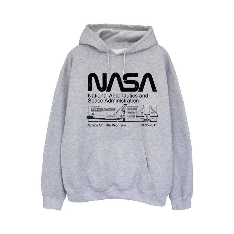 Kapuzenpullover Damen Grau XXL von Nasa