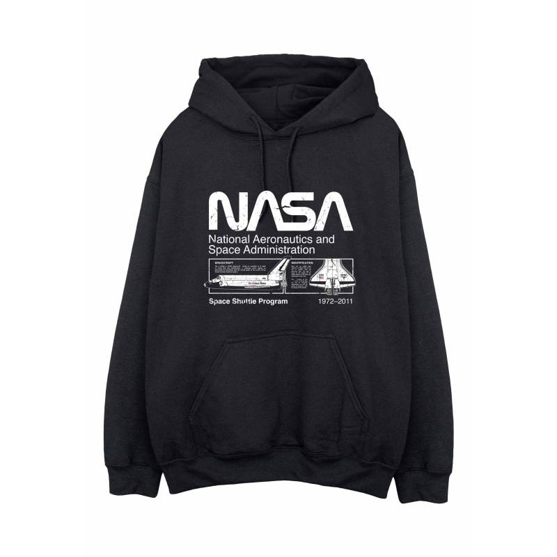 Kapuzenpullover Damen Schwarz L von Nasa