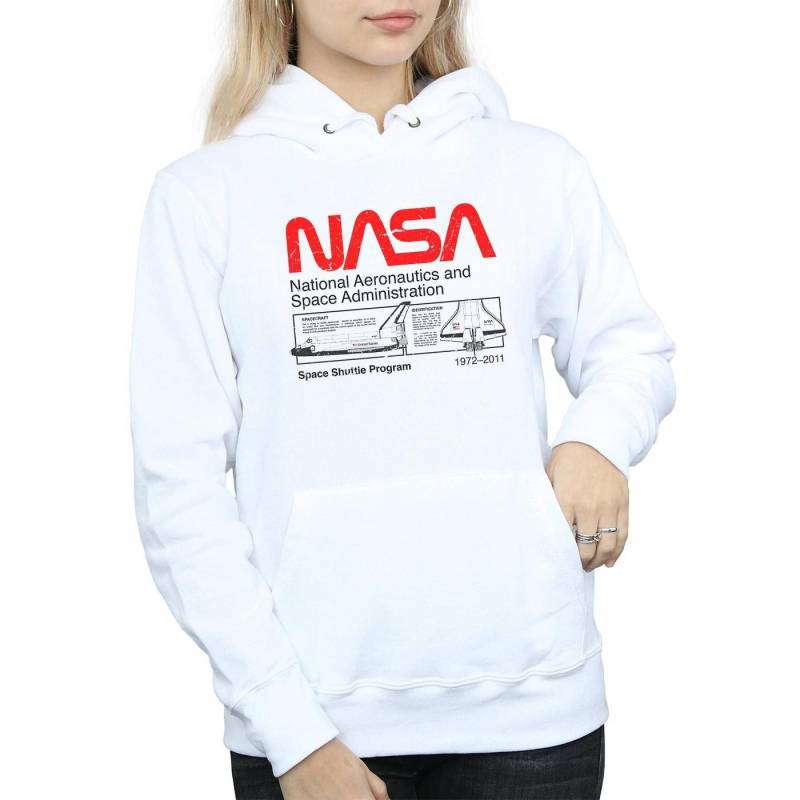 Nasa - Kapuzenpullover, für Damen, Weiss, Größe L von Nasa