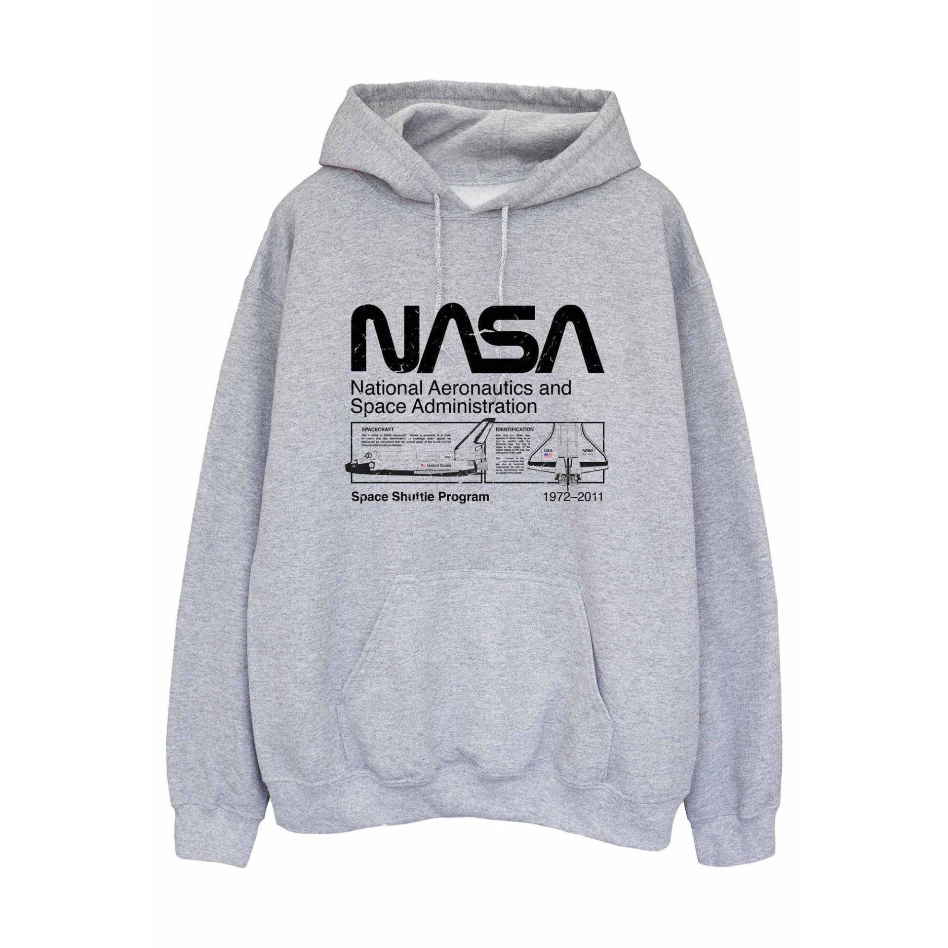 Kapuzenpullover Herren Grau L von Nasa