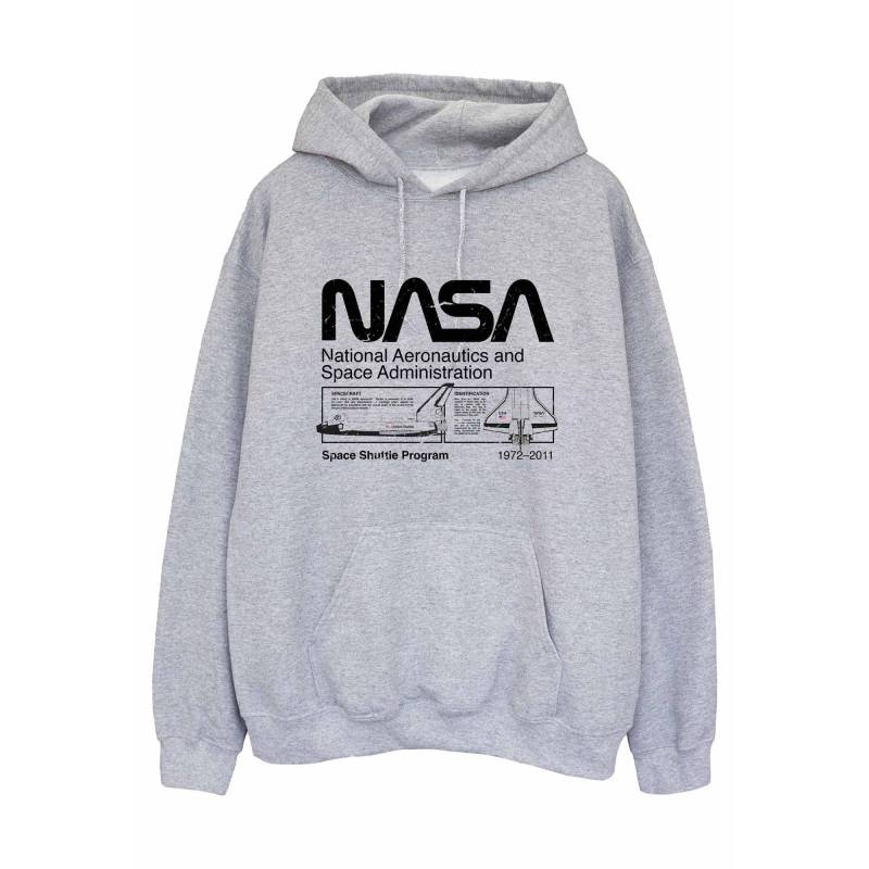 Kapuzenpullover Herren Grau XXL von Nasa