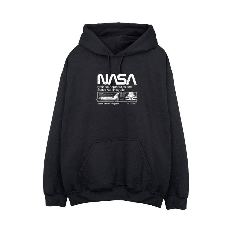 Kapuzenpullover Herren Schwarz L von Nasa