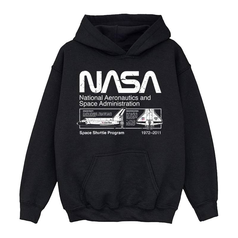 Kapuzenpullover Jungen Schwarz 116 von Nasa