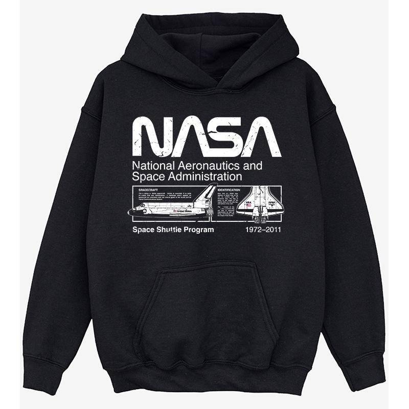 Kapuzenpullover Jungen Schwarz 128 von Nasa