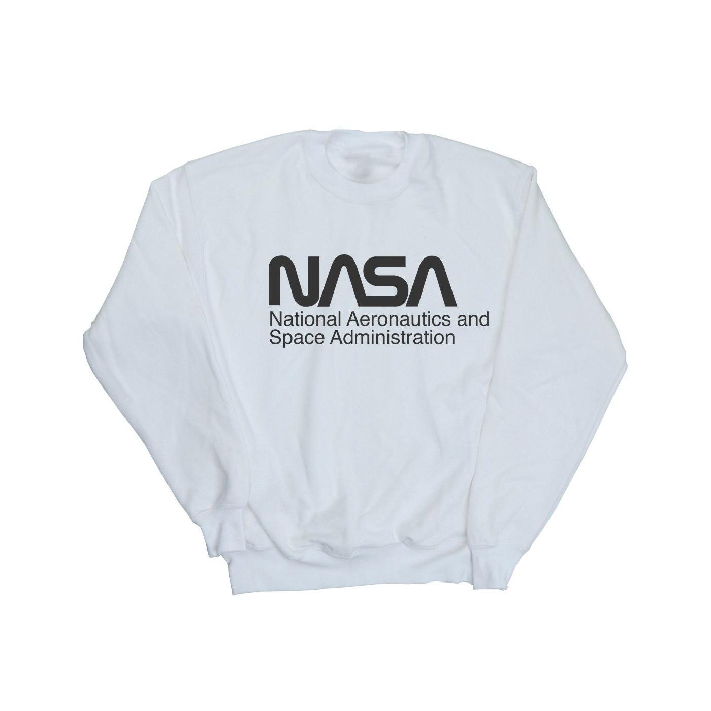 Logo One Tone Sweatshirt Jungen Weiss 152-158 von Nasa