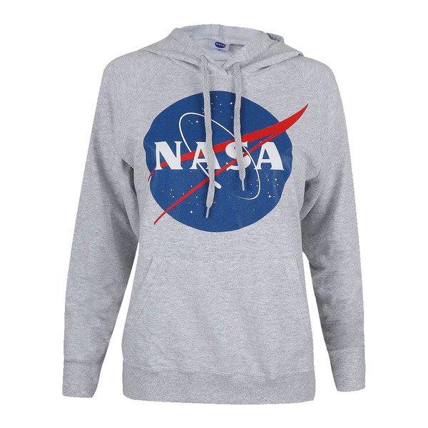 Kapuzenpullover Logo Damen Grau L von Nasa