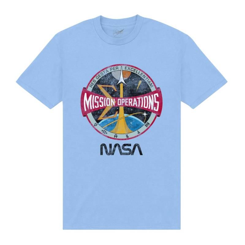 Nasa - Mission Ops TShirt, für Herren, Hellblau, Größe XL von Nasa