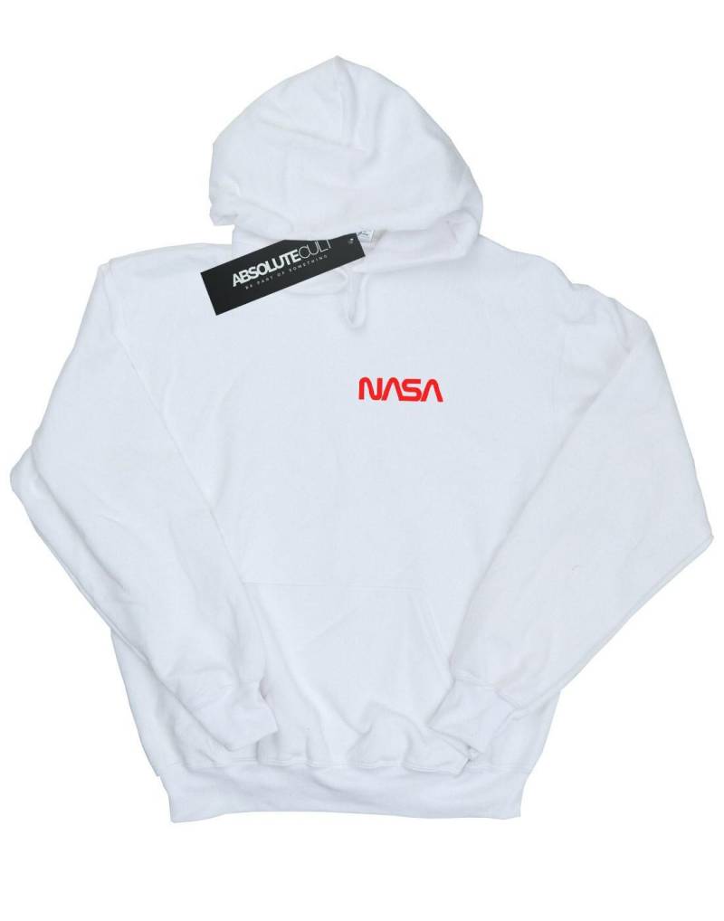 Modern Logo Chest Kapuzenpullover Herren Weiss M von Nasa