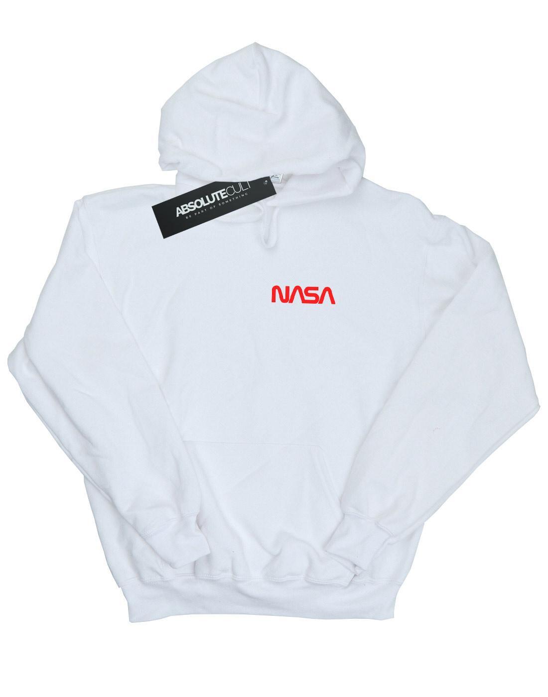 Modern Logo Chest Kapuzenpullover Herren Weiss XXL von Nasa