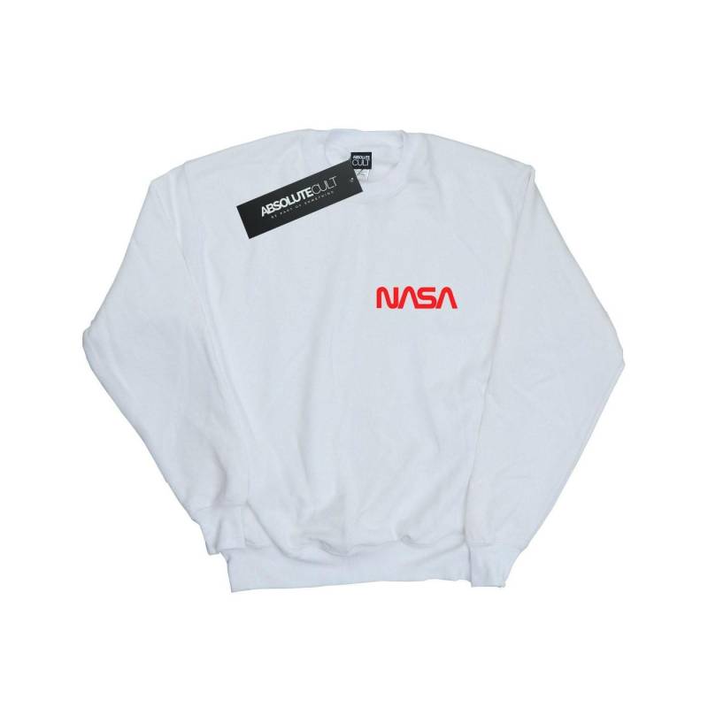 Modern Logo Chest Sweatshirt Jungen Weiss 116 von Nasa